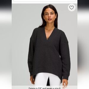 Rippled Vneck Pullover